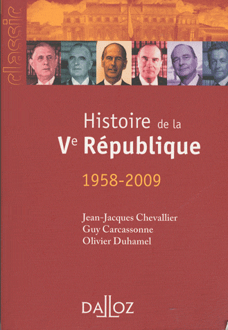 couverture de Histoire de la Ve république, de Guy Carcassonne