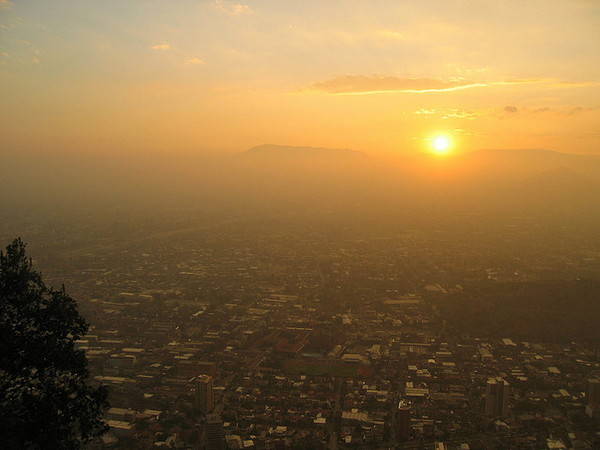 Coucher du soleil. Santiago du Chili. Flickr