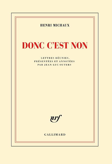 Donc c'est non - Henri Michaux - couverture