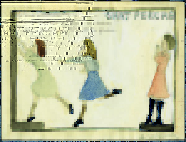 dessins d'enfant jouant à chat perché