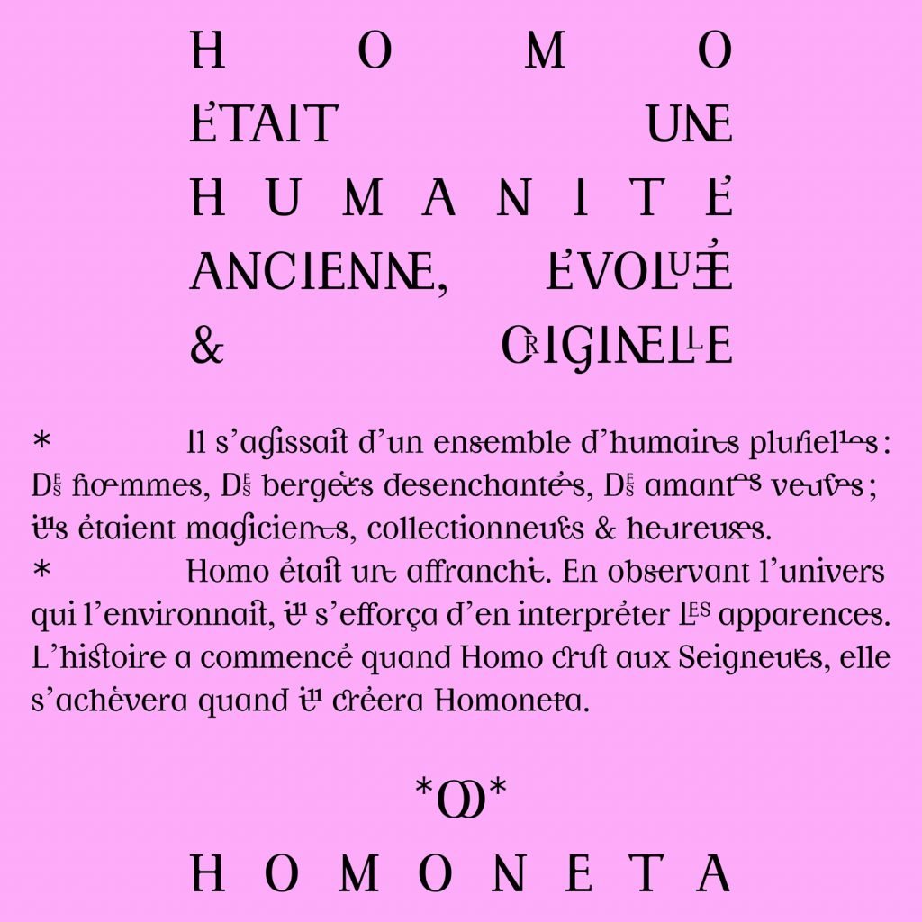 Spécimen du caractère Homoneta