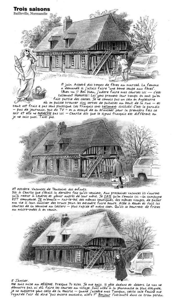 Une maison typiquement normande, à différentes saisons