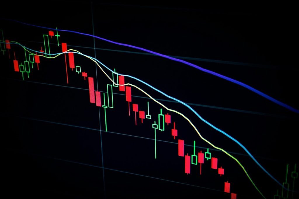 Graphique représentant différentes courbes d'évolution de valeur financière