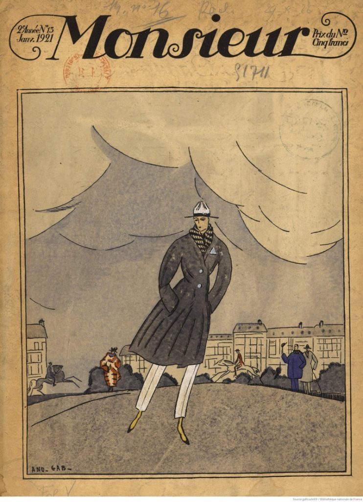 Couverture de la revue Monsieur, janvier 1921