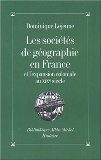 couverture Les sociétés de géographies en France...
