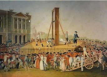 tableau représentant l'exécution de Marie Antoinette