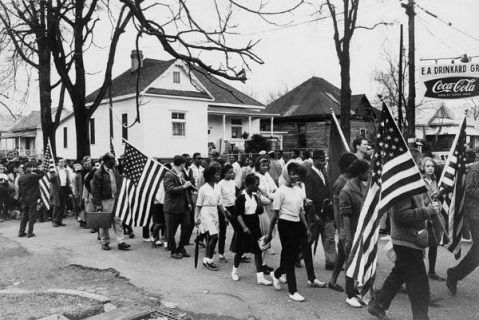 Participants à la marche de Selma à Montgomery