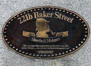 la plaque du 221b Baker street