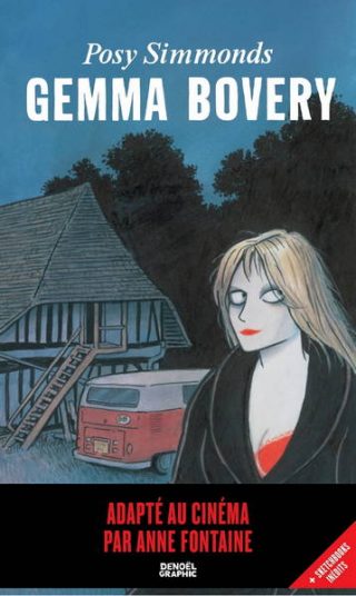illustration, jeune femme devant une maison à colombages