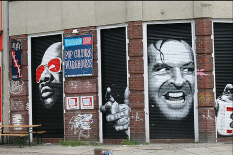 Photographie d'une fresque murale avec Jack Nicholson