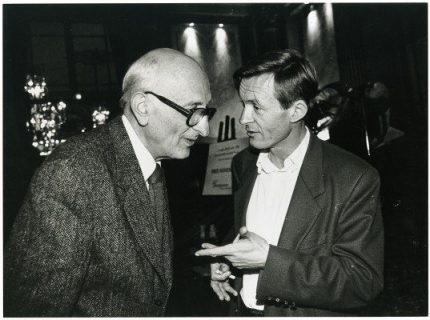 Jérôme Lindon et Jean Echenoz en 1999