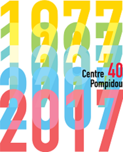 visuel des 40 ans du Centre Pompidou
